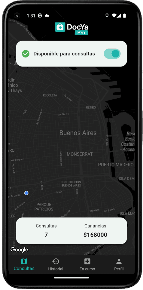 Mapa y disponibilidad